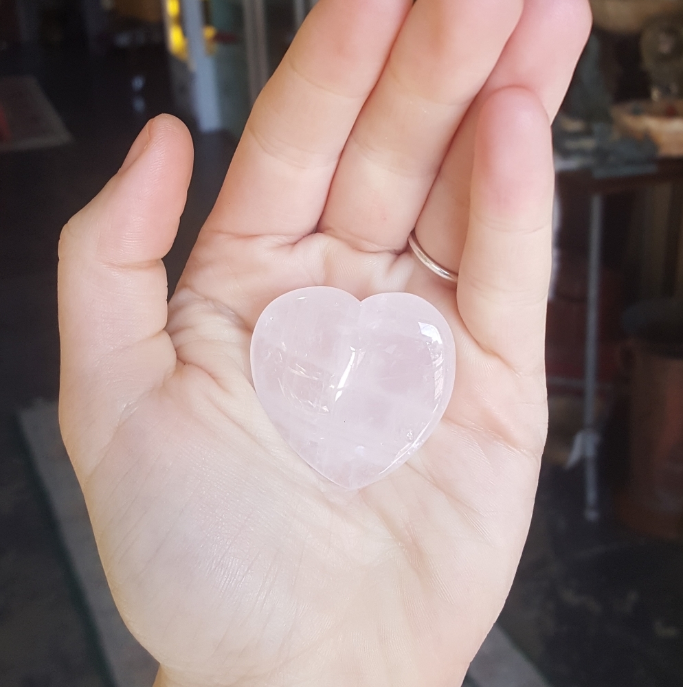 Light Pink Rose Quartz Heart